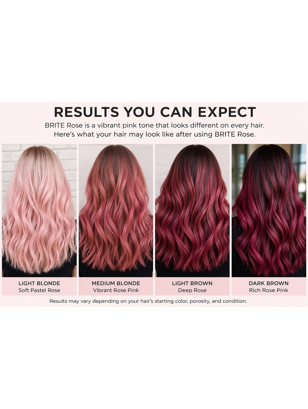 BRITE Zero Waste Hair Color Rose Semi Permanent 100% Compostable Vegan 5g